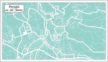 perugia Italien stad Karta i retro stil. översikt Karta. vektor