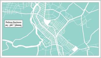 palma soriano kuba stadtplan im retro-stil. Übersichtskarte. vektor