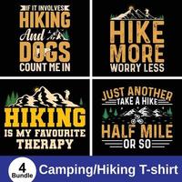 camping, vandring, berg älskare tshirt design vektor. använda sig av för t-shirt, muggar, klistermärken, kort, etc. vektor