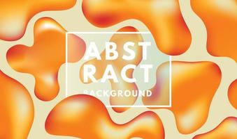 organisk klick 3d vätska minimal abstrakt bakgrund i orange och gul. webb omslag mall, baner, och affisch. vektor