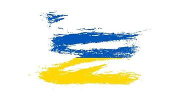 ukrainska nationell flagga i grunge stil vektor