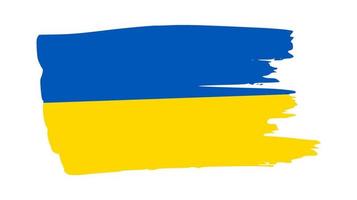 ukrainska nationell flagga i grunge stil vektor