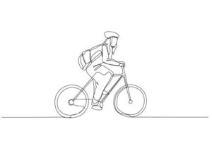 arab man rridning cykel till kontor begrepp av cykel till arbete eco vänlig transport vektor