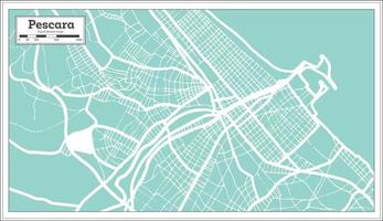 Pescara Italien Stadtplan im Retro-Stil. Übersichtskarte. vektor