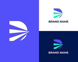 Logo-Design von d in Vektor für Bau, Haus, Immobilien, Gebäude, Eigentum