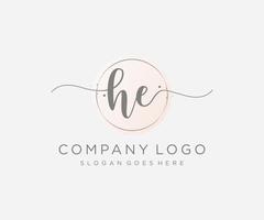 Anfangsbuchstabe er weibliches Logo. verwendbar für Natur-, Salon-, Spa-, Kosmetik- und Schönheitslogos. flaches Vektor-Logo-Design-Vorlagenelement. vektor