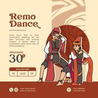 remo tanz aus surabaya ost java illustrationslayoutdesign vektor