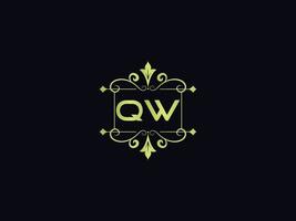 modernes qw-logo-symbol, schönes qw-luxus-letter-logo vektor