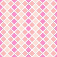 Vektornahtloses Muster aus rosa und gelber Raute auf weißem Hintergrund. Perfekt zum Verpacken, Bedrucken, Websites, Tapeten, Textilien vektor