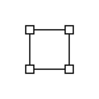 Liniensymbol transformieren. Vektorzeichen gezeichnet mit schwarzer dünner Linie. editierbarer Strich. perfekt für ui, apps, webseiten, bücher, artikel vektor