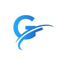 Anfangsbuchstabe g Logo Vektor Vorlage modernes und schlichtes Design