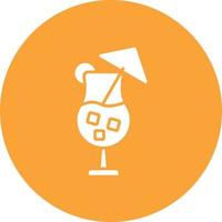 Cocktail-Glyphe-Kreis-Hintergrund-Symbol vektor