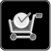 Icon-Kauf-Shop. im Zusammenhang mit dem Online-Shop-Symbol. glänzender Stil. einfache Abbildung. Laden vektor