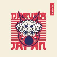 japan symbol daruma docka vektor illustration