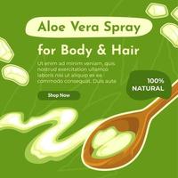 Aloe-Vera-Spray für die Körper- und Haarbehandlung vektor