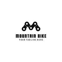 Mountainbike m Brief Logo Design Kettenkombination vektor