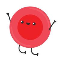 Charakterdesign für rote Blutkörperchen. Vektor der roten Blutkörperchen. Freiraum für Text. Wassersymbolvektor.