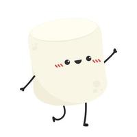 Marshmallow-Karikatur. Marshmallow-Charakterdesign. Marshmallow-Vektor. vektor