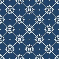 blaues und weißes Vintages Delft-Muster vektor