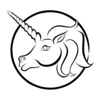 Einhorn-Kopf-Logo-Vektor-Bild vektor