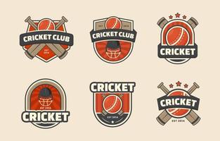 Cricket-Club-Logo-Set vektor