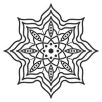 blomma runda mandala indisk begrepp design hand dragen vektor illustration