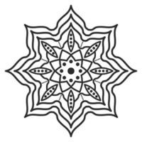 Blume Runde Mandala indische Konzeptdesign handgezeichnete Vektorillustration vektor