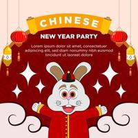 chinesische neujahrsparty-plakatvorlage vektor