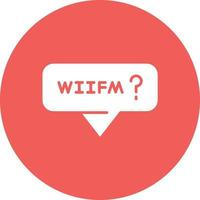 wiifm Glyphe Kreis Hintergrundsymbol vektor