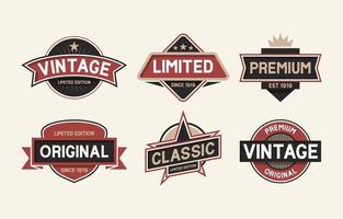 vintage logotyp set vektor