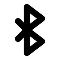 Bluetooth-Zeichen-Vektor-Icon-Design im trendigen Stil vektor