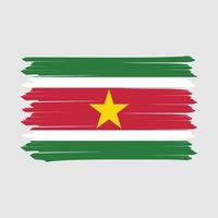 Surinam-Flagge-Pinsel-Design-Vektor-Illustration vektor