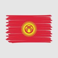 Kirgizistan flaggborste vektor