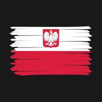 Polen Flagge Pinsel vektor