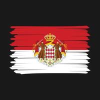 Bürste für Monaco-Flagge vektor