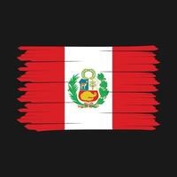 Peru Flagge Pinsel vektor