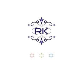 monogram rk lyx logotyp, unik rk logotyp brev design vektor