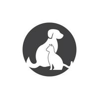 sällskapsdjur affär silhuett logotyp vektor illustration