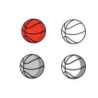 uppsättning av basketboll design illustration. sport boll ikon, tecken och symbol vektor