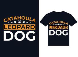 Catahoula-Leopardhundillustrationen für druckfertiges T-Shirt-Design vektor