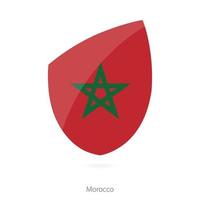 flagga av marocko. marocko rugby flagga. vektor