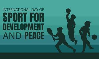 illustration vektor grafisk av tre silhuetter av sporter idrottare, perfekt för internationell dag, sport för utveckling och fred, fira, hälsning kort, etc.