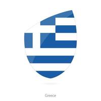 Flagge Griechenlands im Stil der Rugby-Ikone. vektor