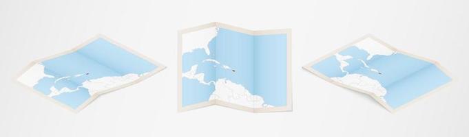 vikta Karta av puerto rico i tre annorlunda versioner. vektor