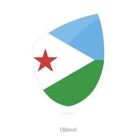 Flagge von Dschibuti. Dschibuti-Rugby-Flagge. vektor