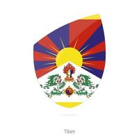 flagga av tibet. vektor