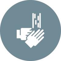 Hintergrundsymbol für den Glyphenkreis zum Händewaschen vektor