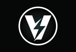 Anfangsbuchstabe-Logo-Design mit Blitz. Logo-Vektor für elektrische Bolzenbuchstaben vektor