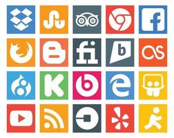 20 Social-Media-Icon-Packs, einschließlich Youtube-Edge-Blogger schlägt Pille Drupal vektor