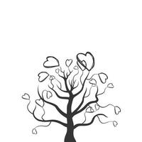 träd hjärta abstraktion. vektor illustration